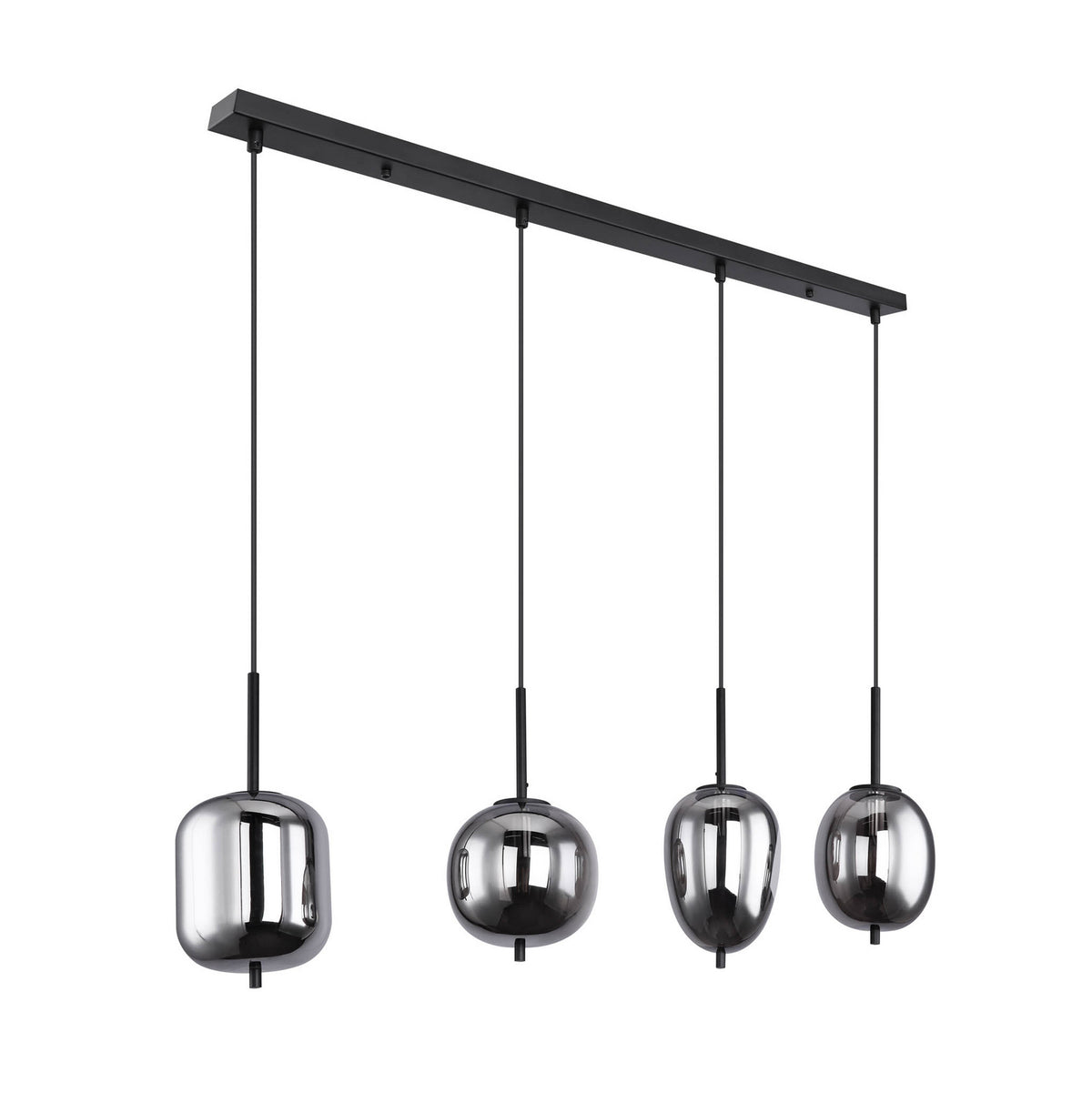 Globo Hängelampe Pendelleuchte Blacky Glasleuchte Rauchglas dimmbar E14 schwarz - 9007371398829