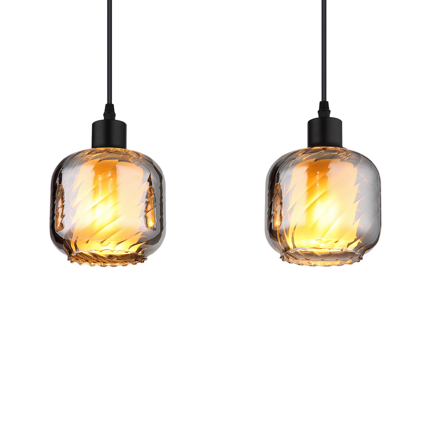 Globo Hängelampe Pendelleuchte Lampe Rauchgrau Glas 4 Flammig Länge 89 Cm Lampe B-Ware - 9007371509157