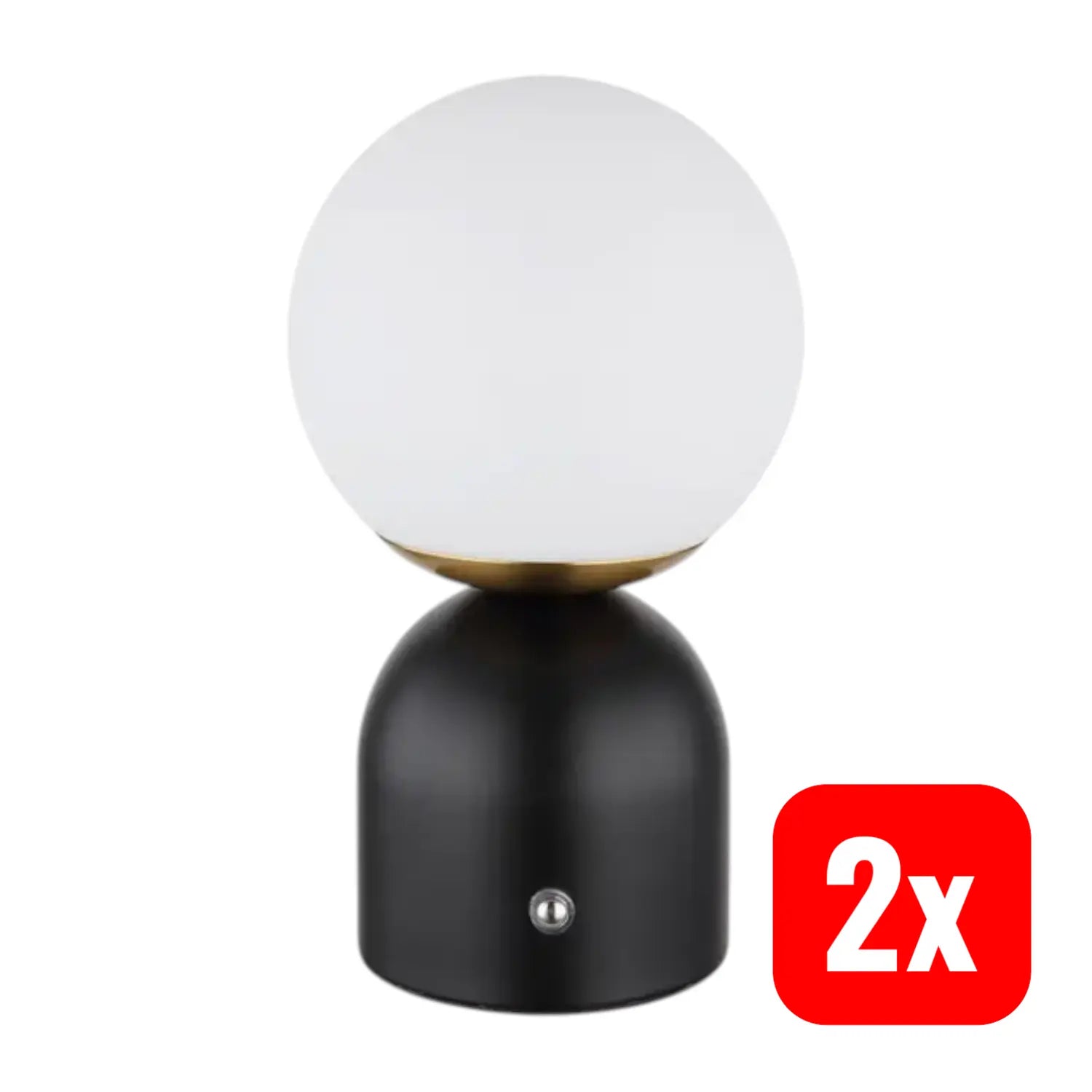 B-Ware Globo Tischlampe Led Akku Julsy Schwarz Usb Metall Touchdimmer Cct 2 Stück - 9007371451906