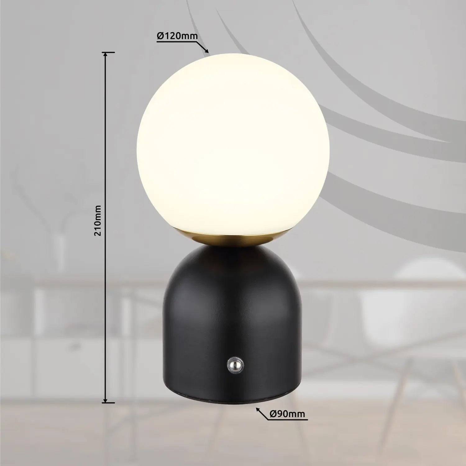 B-Ware Globo Tischlampe Led Akku Julsy Schwarz Usb Metall Touchdimmer Cct 2 Stück - 9007371451906