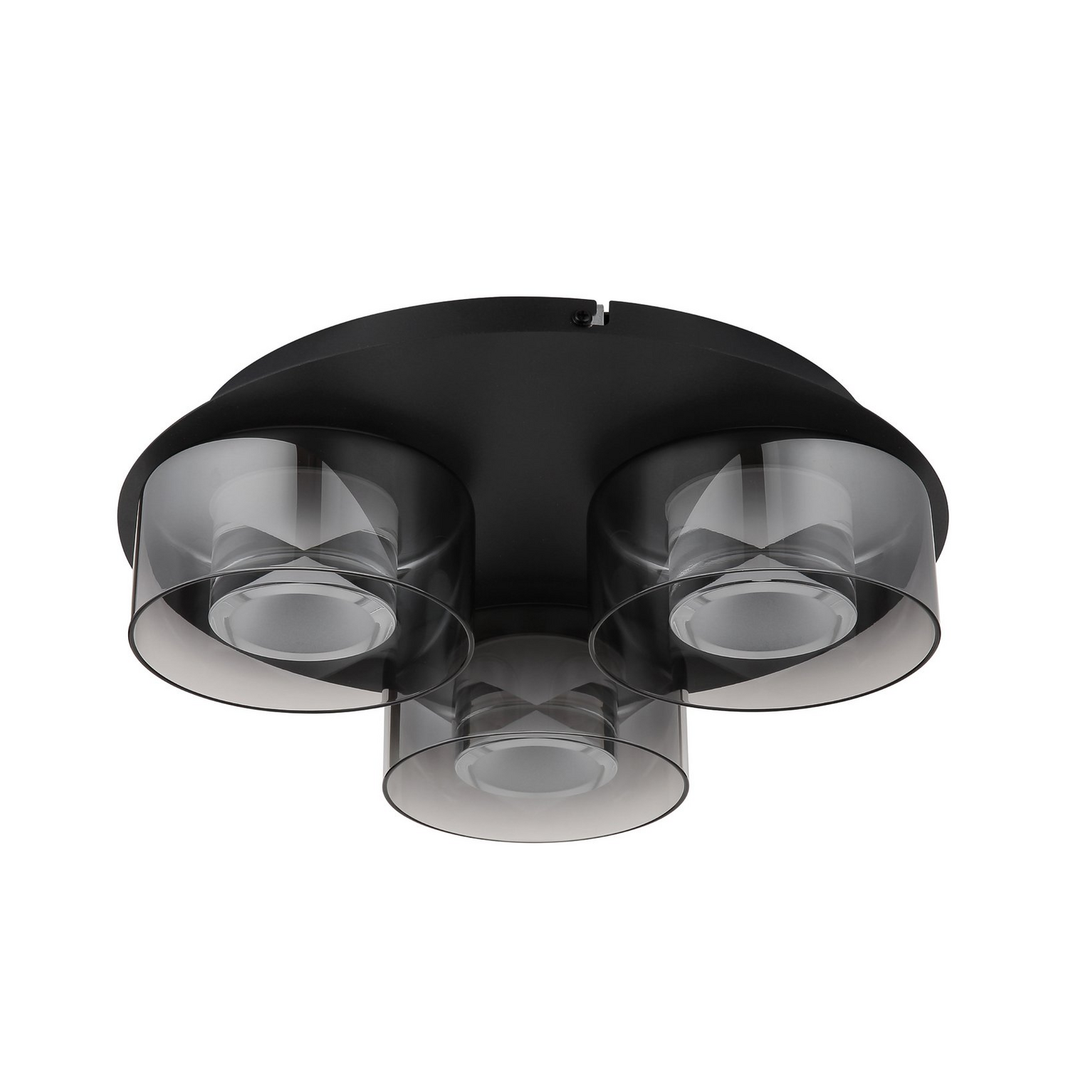 Globo Led Deckenlampe Leuchte Lampe Rauchgrau Glas ø38cm 3flg Hauptbeleuchtung B-Ware - 9007371525317