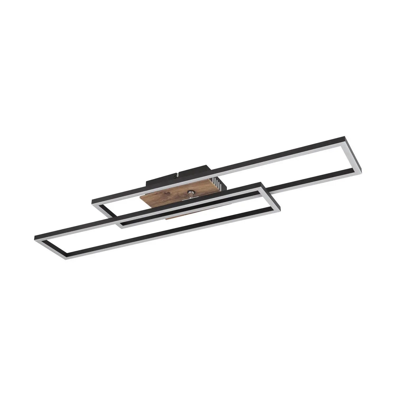 B-Ware Globo Led Deckenlampe Leuchte Dakari Led Lampe Länge 80 Cm Schwarz Holz 2 Flg - 9007371458783