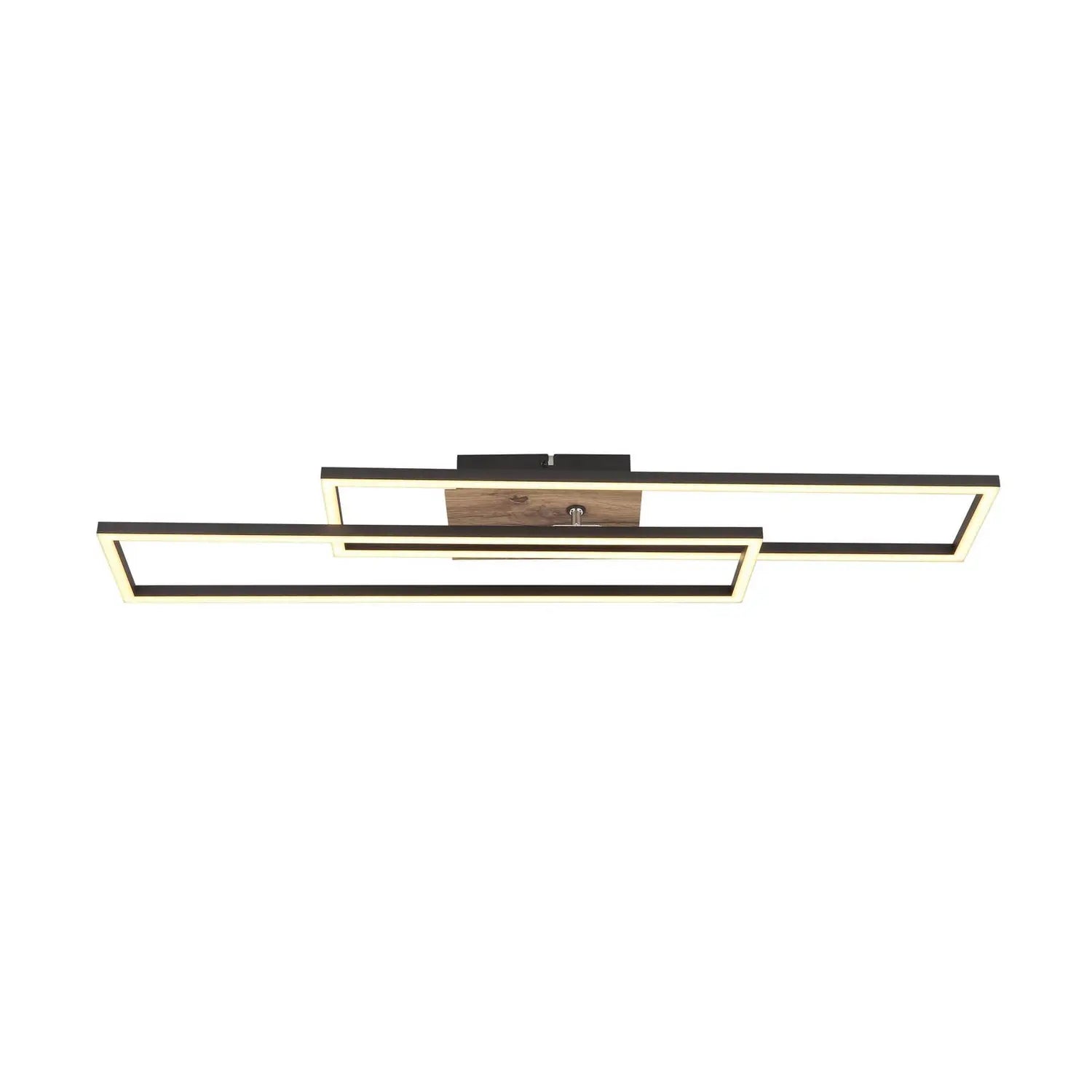 B-Ware Globo Led Deckenlampe Leuchte Dakari Led Lampe Länge 80 Cm Schwarz Holz 2 Flg - 9007371458783