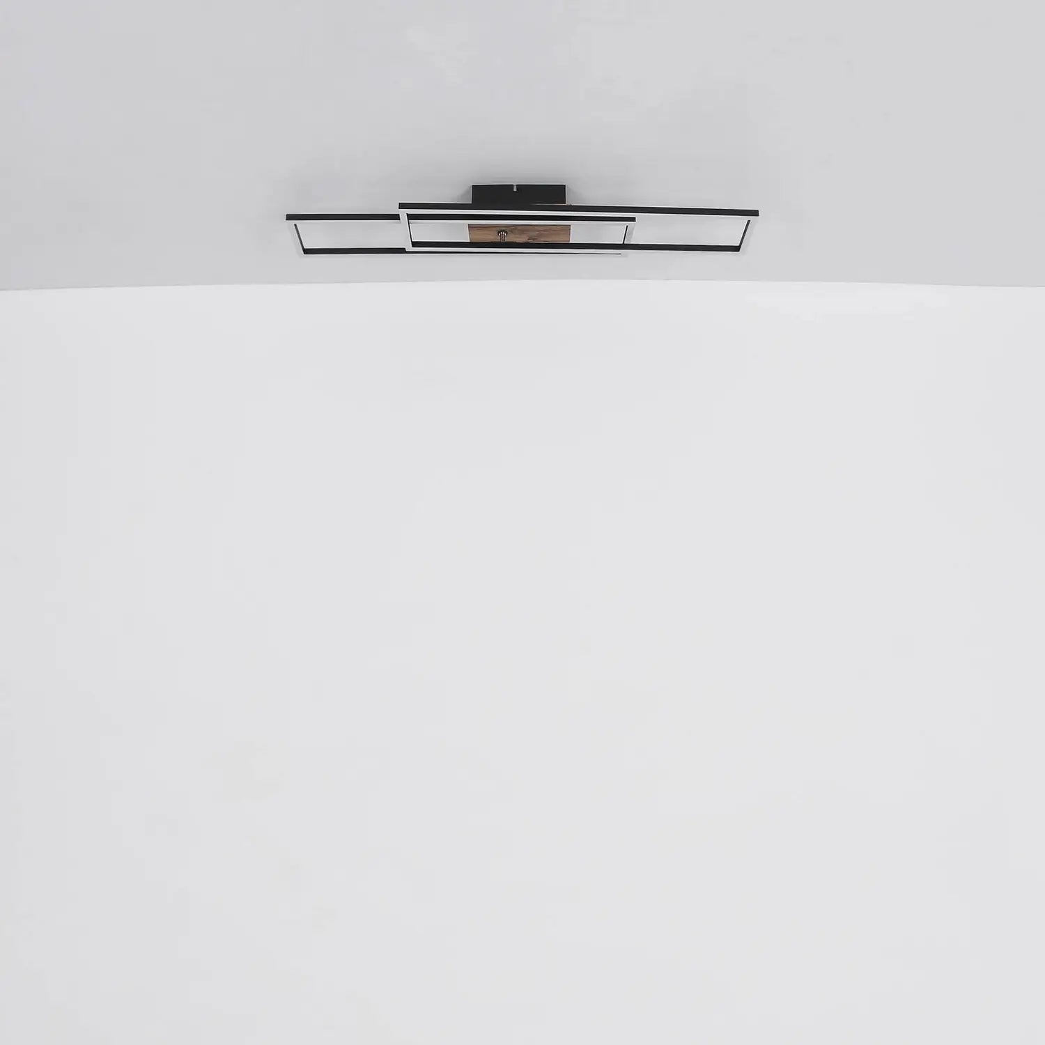 B-Ware Globo Led Deckenlampe Leuchte Dakari Led Lampe Länge 80 Cm Schwarz Holz 2 Flg - 9007371458783