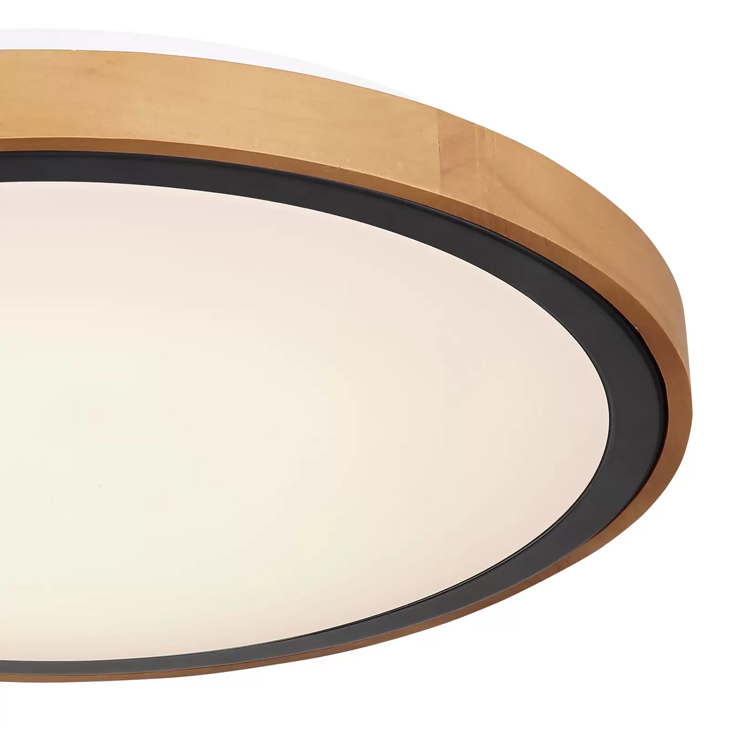 B-Ware Globo Deckenleuchte Lampe Led Bruno Holzrahmen Acryl Metall Holz Hell Weiß Schwa - 10017787