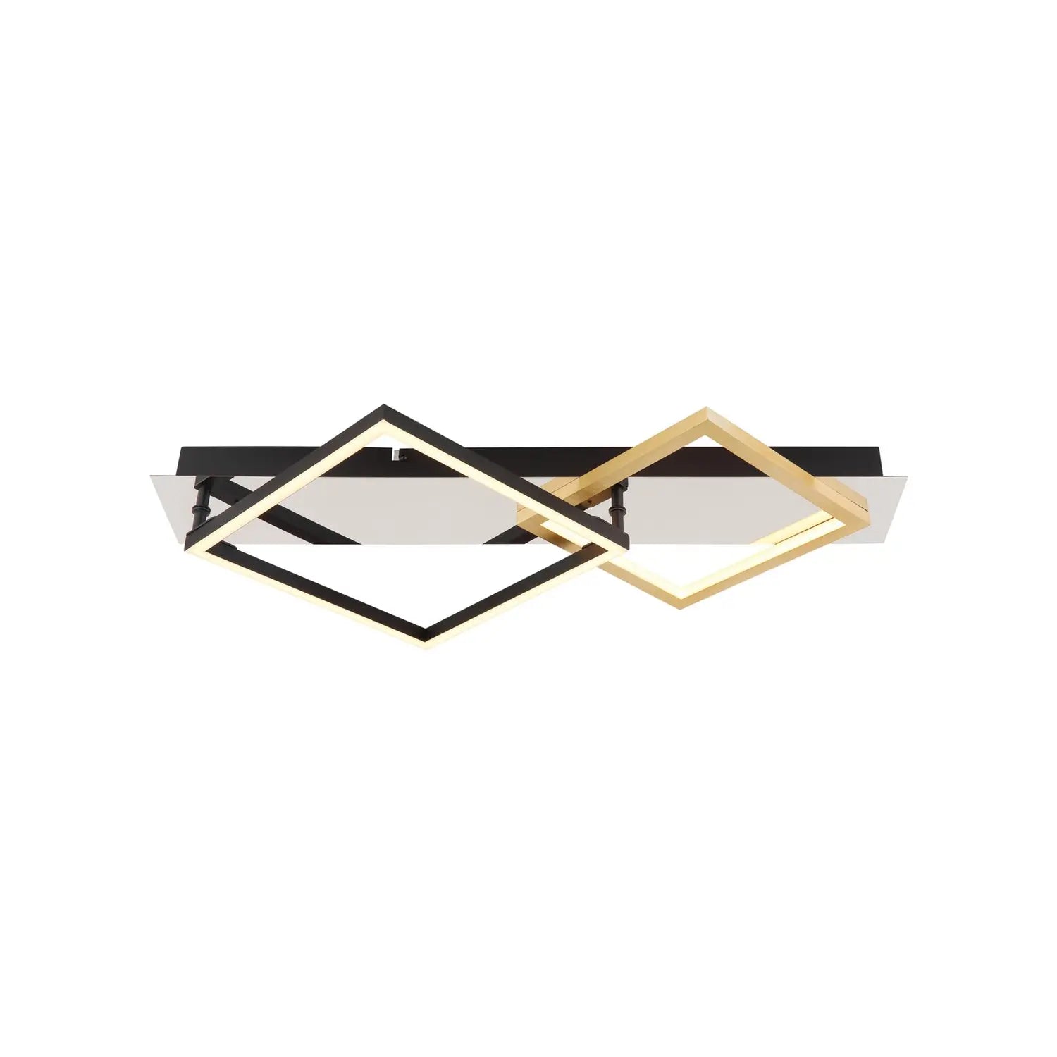 B-Ware Globo Led Deckenleuchte Leuchte Beleuchtung Lesina 2 Flg Goldfarben Schwarz Alu - 9007371449408