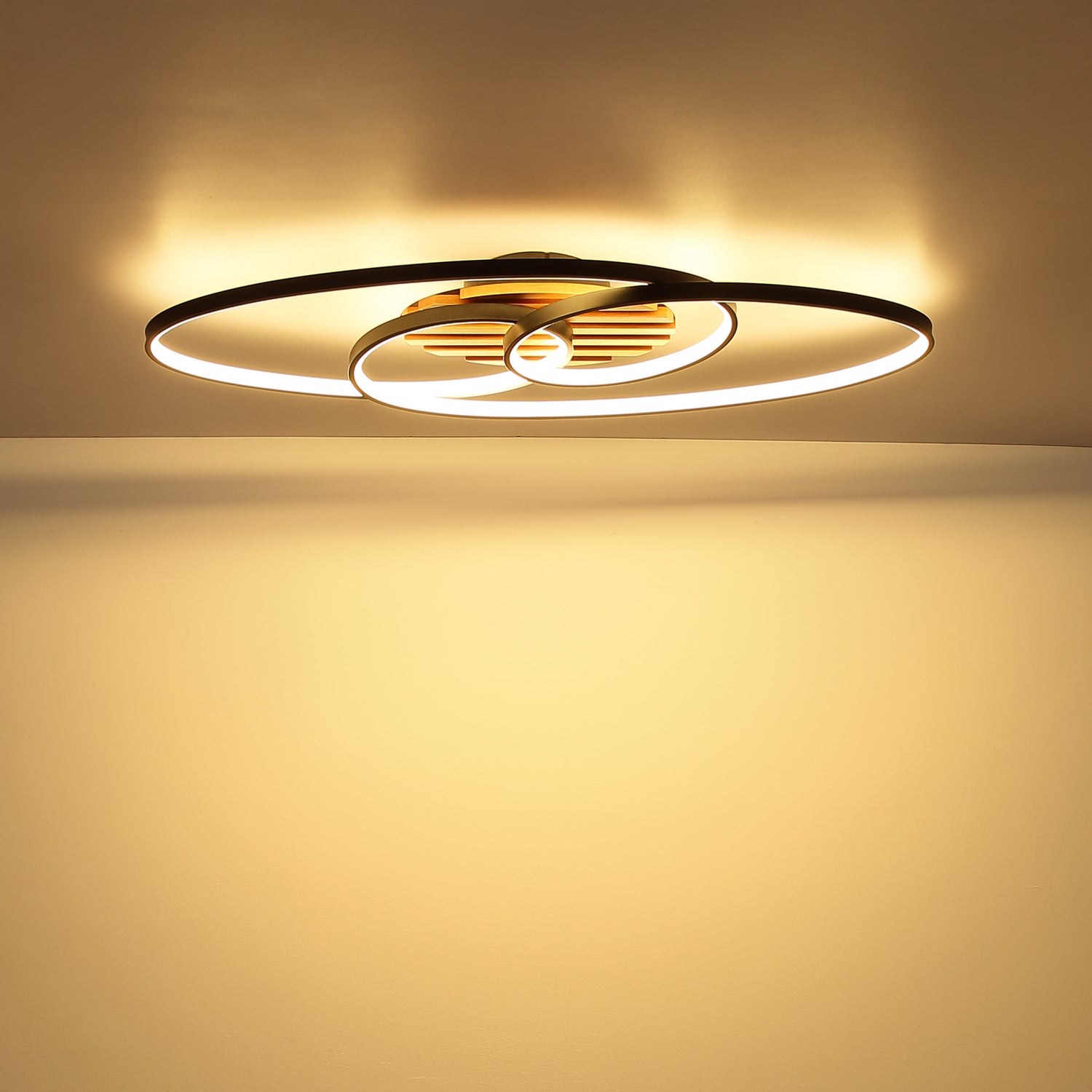 B-Ware Globo Deckenleuchte Lampe Led Tisha I Schwarz Holz 85 Cm Warmweiß 40 W Leuchte - 9007371572281