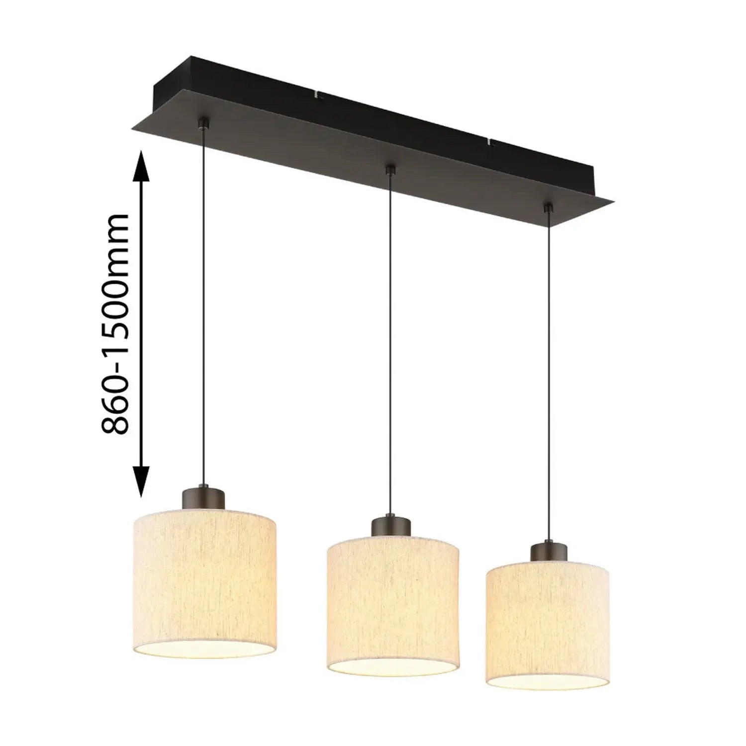 B-Ware Globo Pendelleuchte Hängelampe Led Thea Wohnzimmer Creme Schwarz Matt - 9007371567034