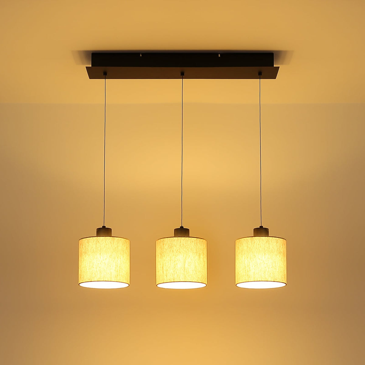 Globo Pendelleuchte Hängelampe LED Thea Wohnzimmer creme schwarz matt - 9007371567034