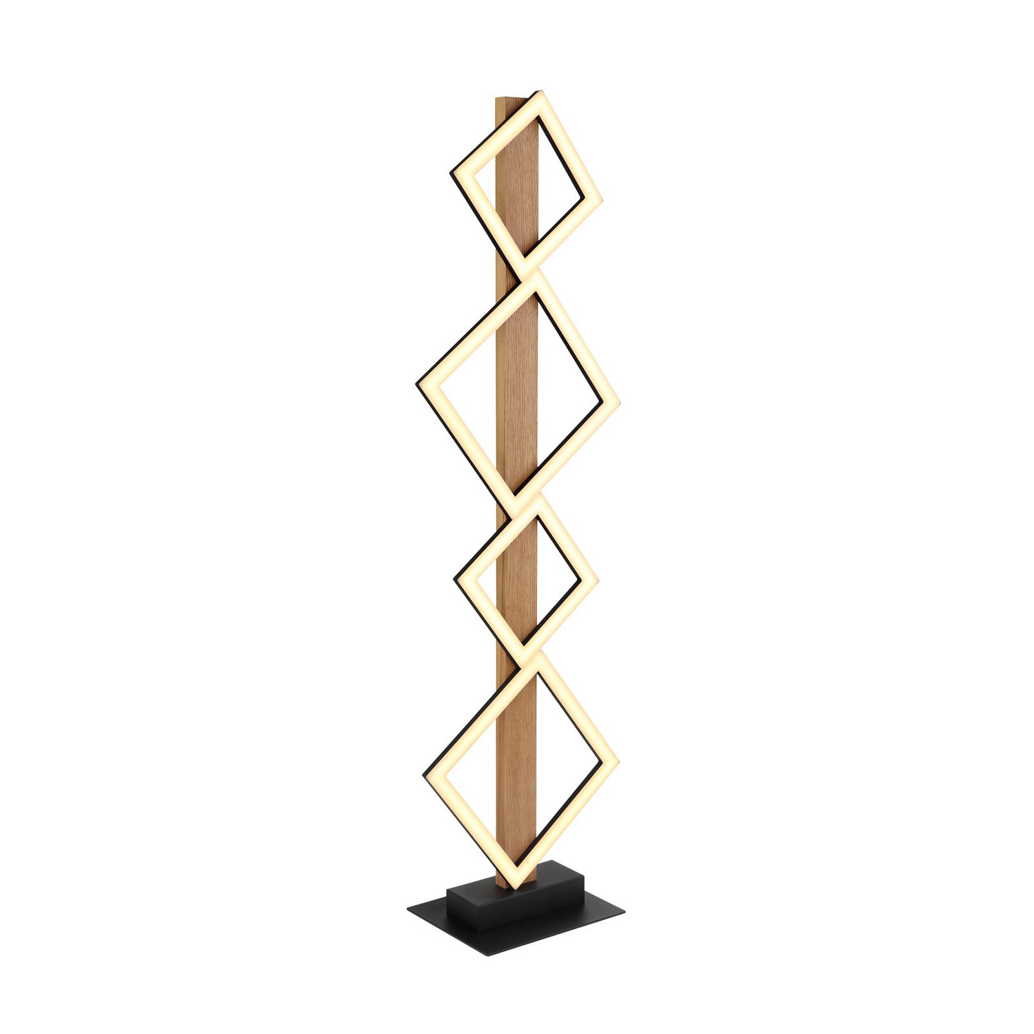 Globo Led Stehleuchte Standlampe Licht Schwarz Holz Vierflammig Kabelschalter B-Ware - 9007371454105