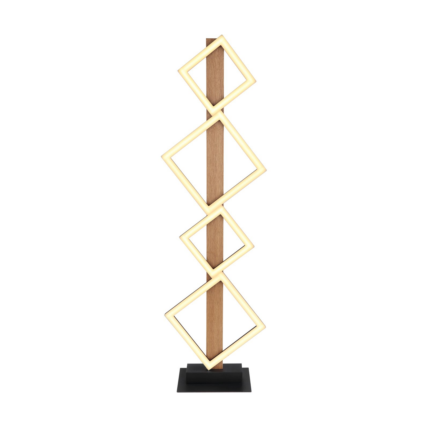 Globo Led Stehleuchte Standlampe Licht Schwarz Holz Vierflammig Kabelschalter B-Ware - 9007371454105