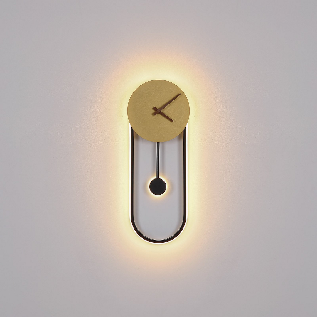Globo Led Wandlampe Leuchte Uhr Sussy Schwarz Gold Lampe Spot B-Ware - 9007371454686