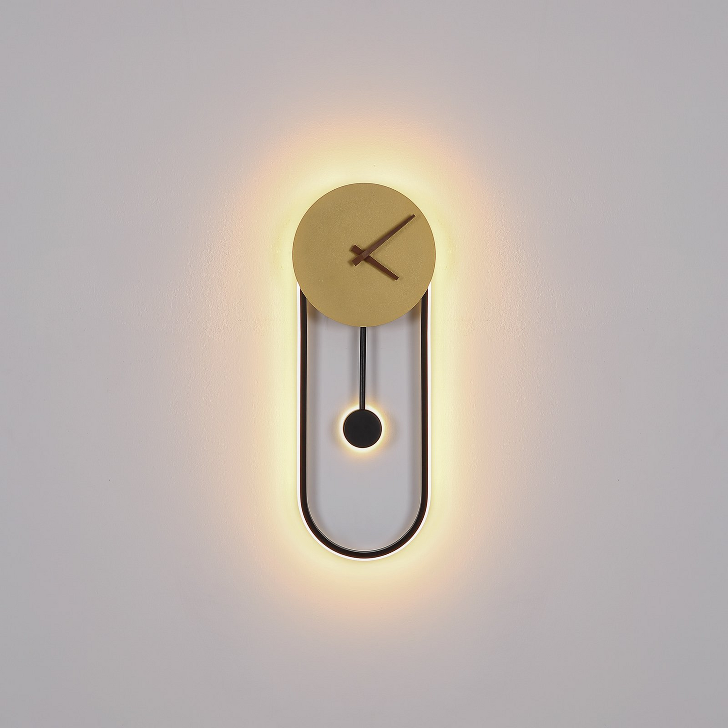 Globo Led Wandlampe Leuchte Uhr Sussy Schwarz Gold Lampe Spot B-Ware - 9007371454686