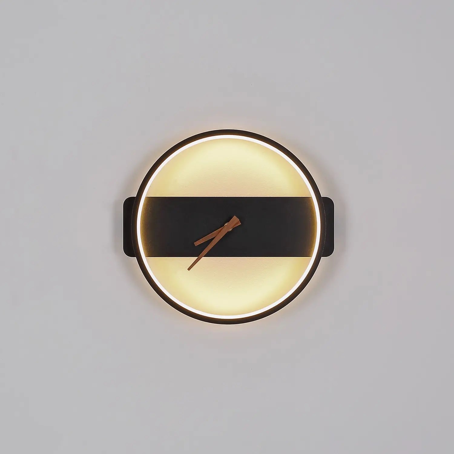 B-Ware Globo Sussy Led Wandlampe Uhr Wandleuchte Uhr Schwarz Breite 32 Cm - 9007371451685