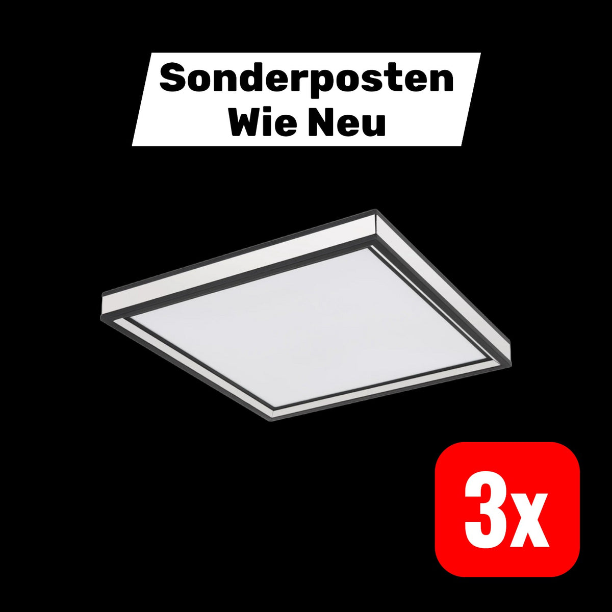 Globo Lighting Deckenleuchte Lampe LED Jessy opal schwarz Leuchtmittel inklusive - 9007371417957