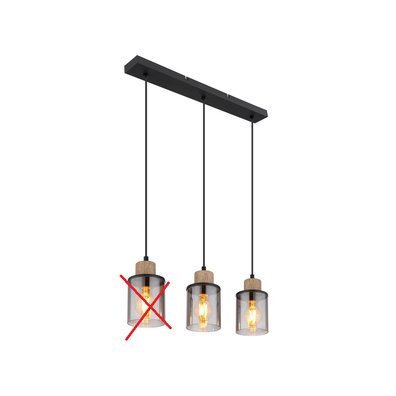 Globo Pendelleuchte Reid Leuchte Deckenlampe Schwarz Siehe Text/Foto B-Ware - 9007371444731