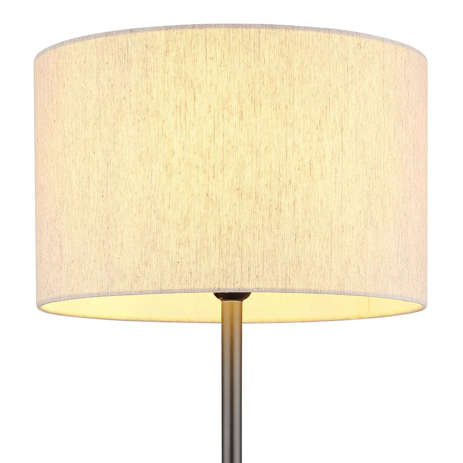 B-Ware Globo Stehleuchte Standlampe Thea Leuchte Creme/Schwarz Leinen Metall H160cm - 9007371570034