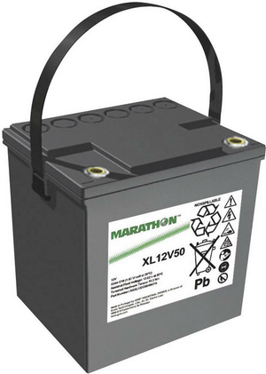 B-Ware Gnb Marathon Blei Vlies Akku Xl12 V50 Bleiakku Wartungsfrei 220x219x172 Mm M6 12 V
