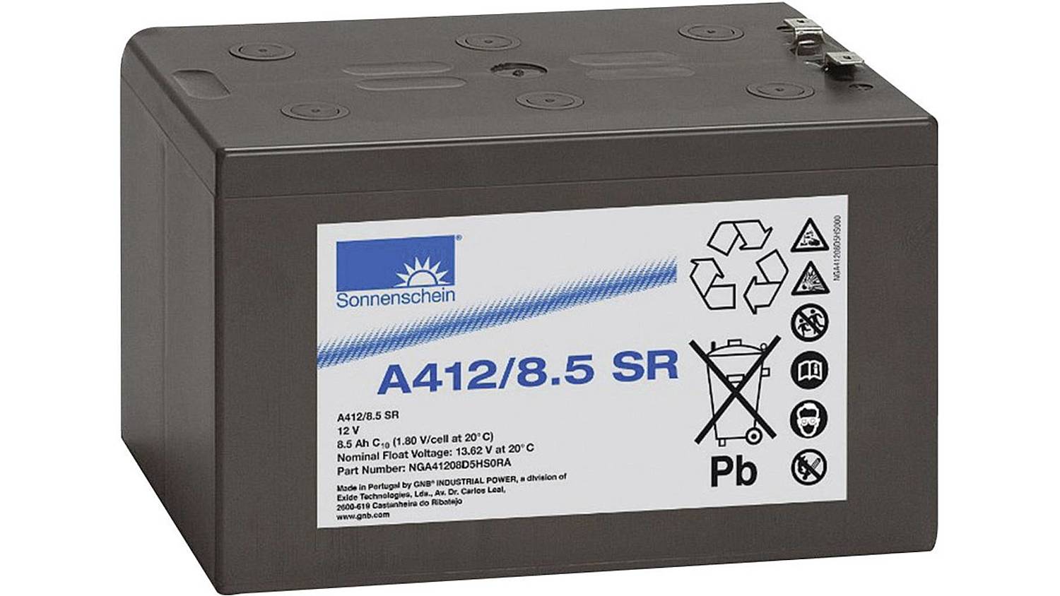 B-Ware Gnb Sonnenschein A412/8,5 Sr Nga41208 D5 Hs0 Ra Bleiakku 12 V 8.5 Ah Blei Gel - 2050001755551