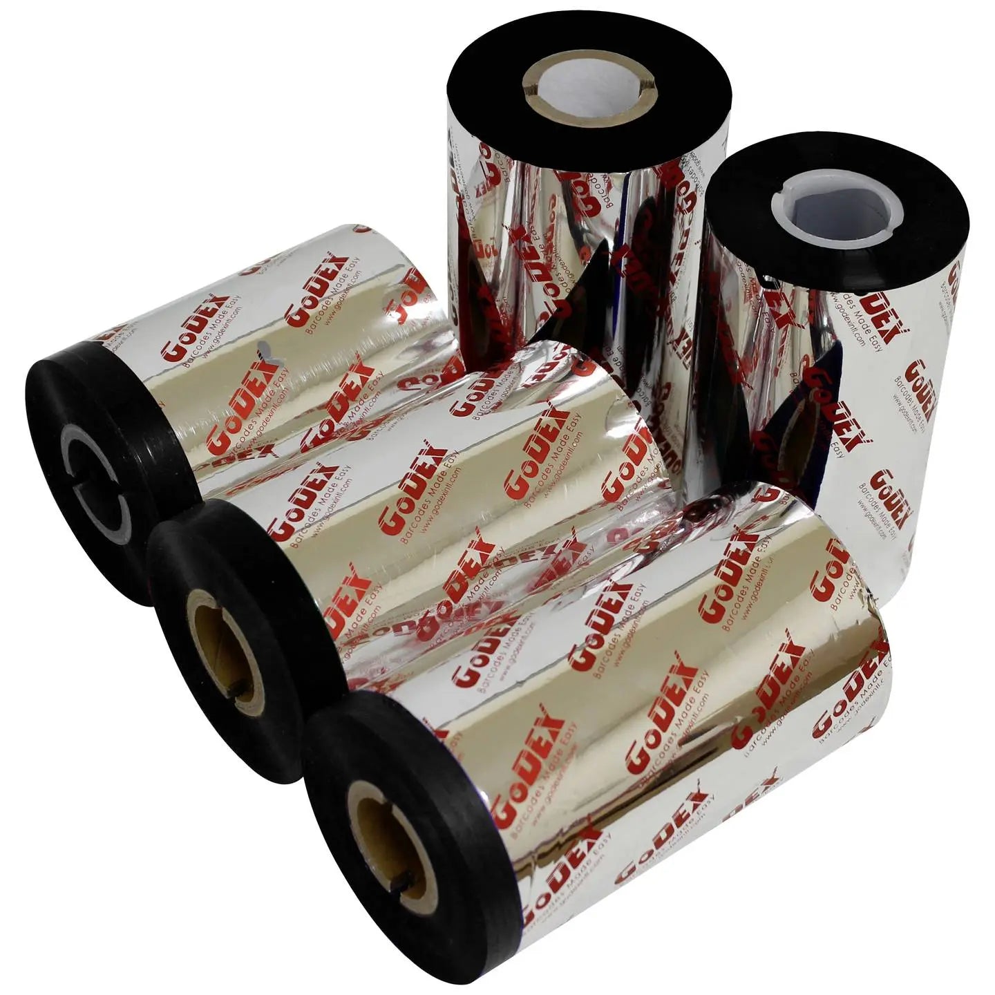B-Ware Go Dex Farbband Kombi Pack Wax Ribbon Gwx 265 Schwarz 15 Rollen 110mm X 74m - 4040329200862