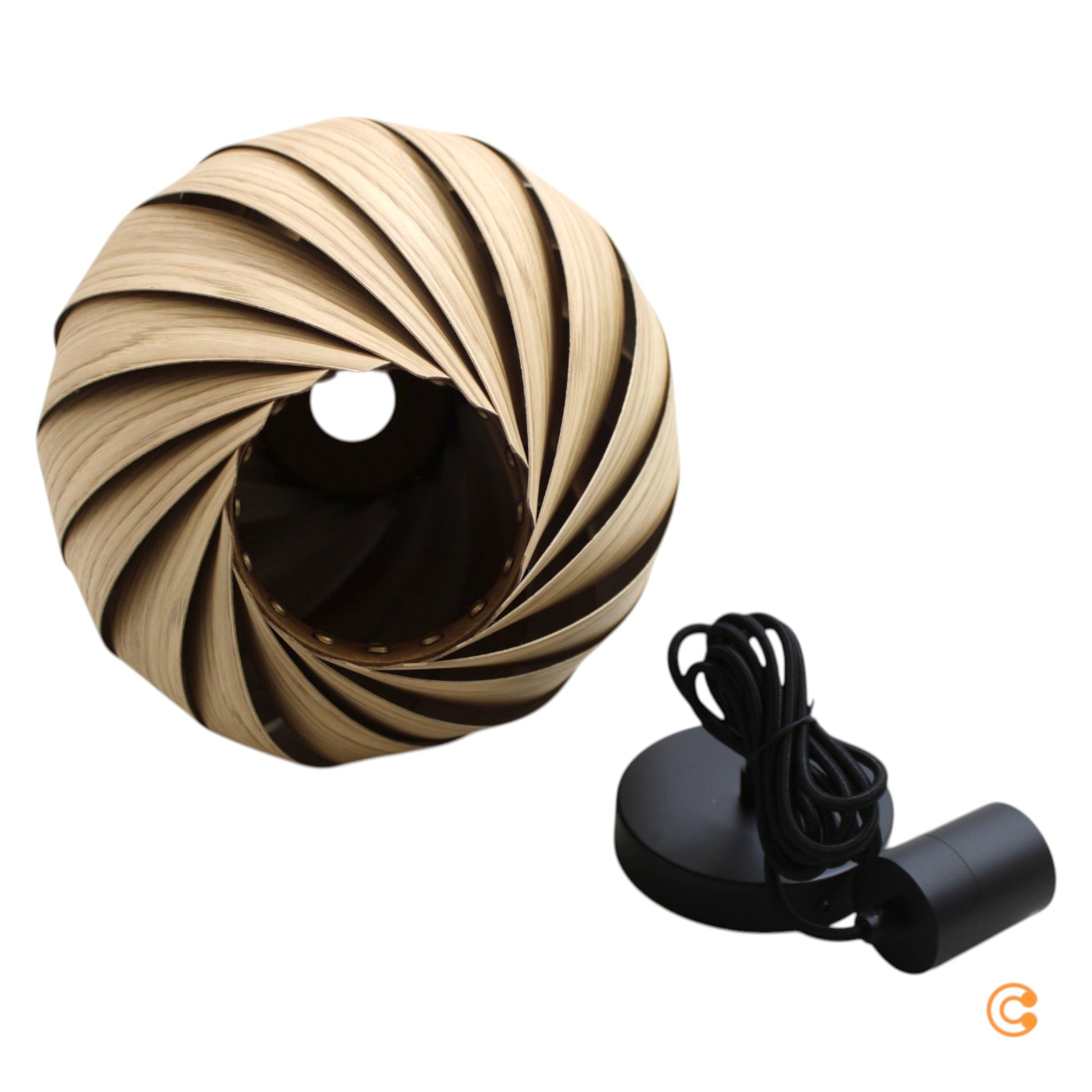 Gofurnit Pendellampe Hängelampe Ardere Eiche Lampenschirm Leuchte 50 cm - 4260763610311