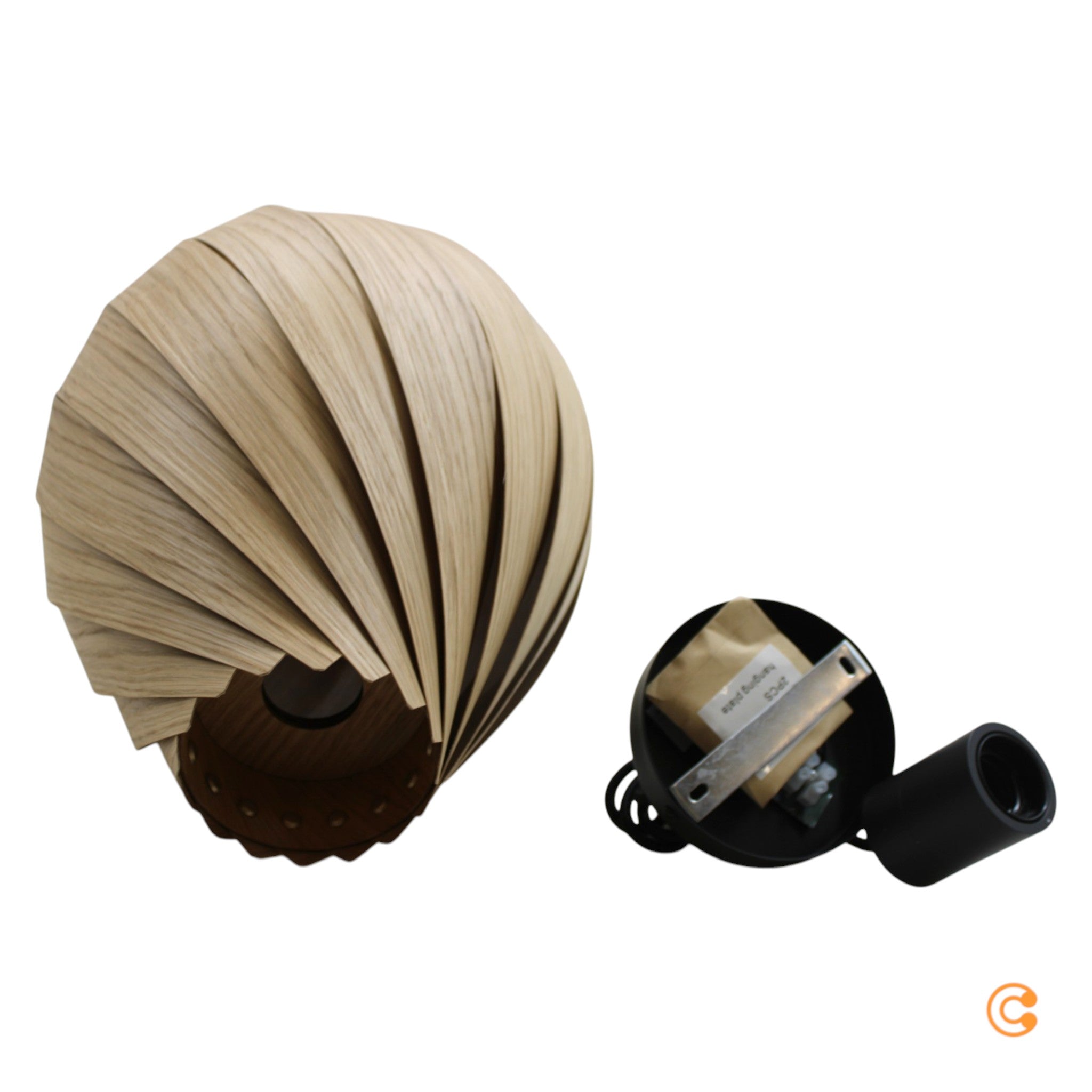 Gofurnit Pendellampe Hängelampe Ardere Eiche Lampenschirm Leuchte 50 cm - 4260763610311