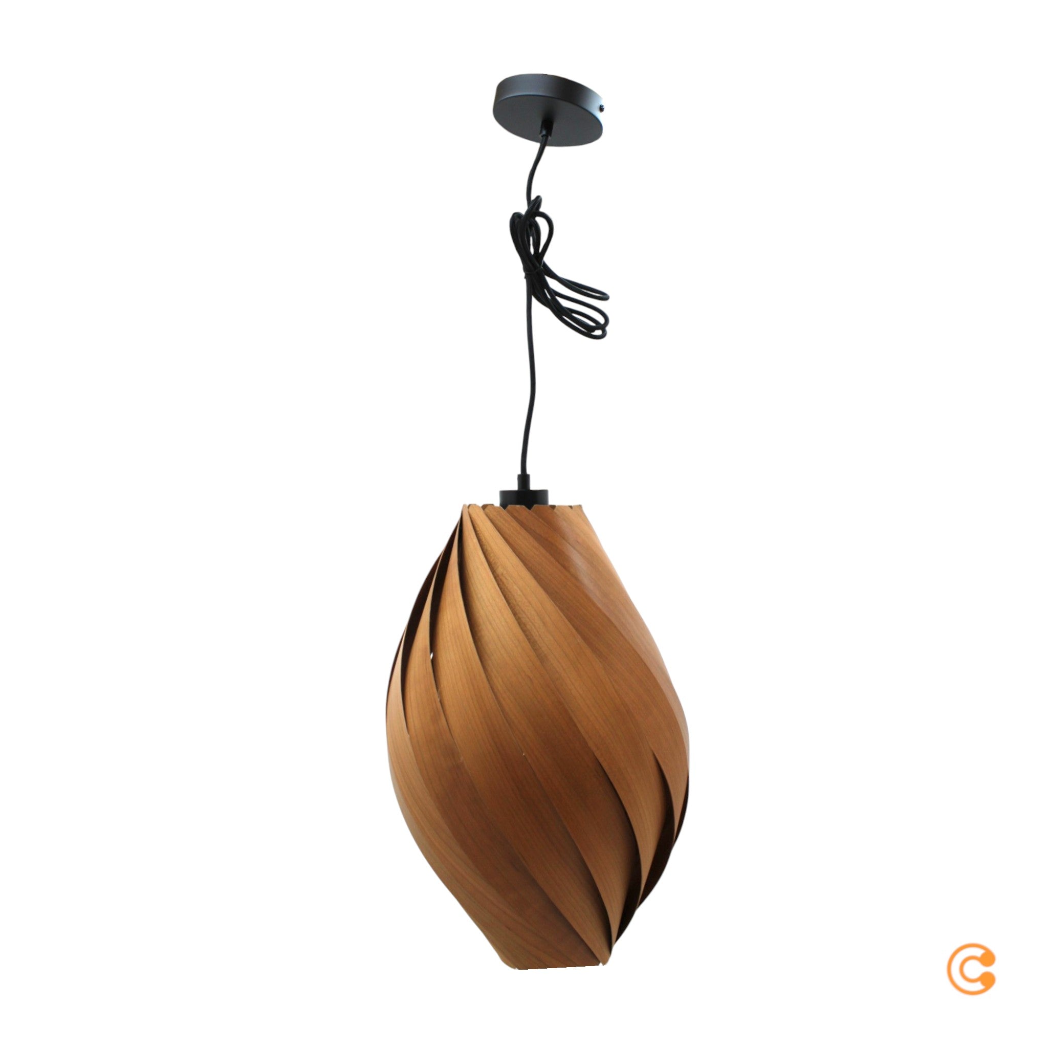 Gofurnit Pendellampe Hängeleuchte Ardere Kirschbaum Leuchte Höhe 40 cm E27 LED - 4260763610496