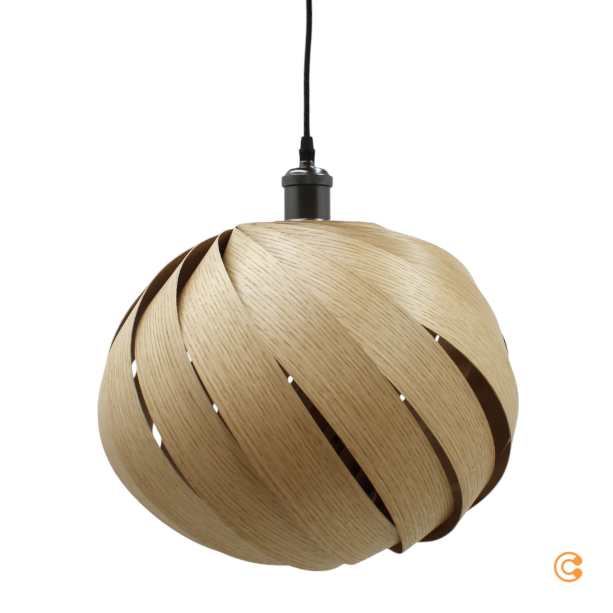 Gofurnit Pendellampe Hängelampe Eiche Mela Leuchte E27 Fassung 35 cm - 4260763610250