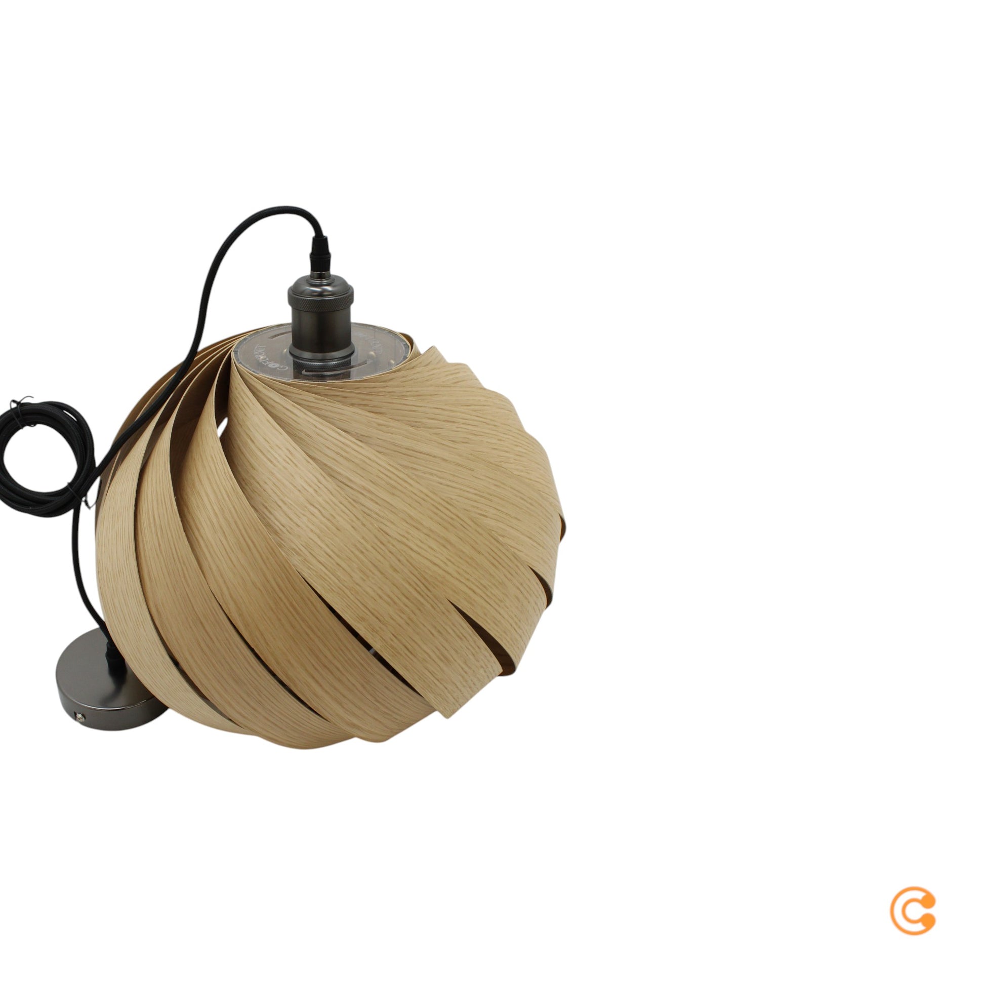 Gofurnit Pendellampe Hängelampe Eiche Mela Leuchte E27 Fassung 35 cm - 4260763610250