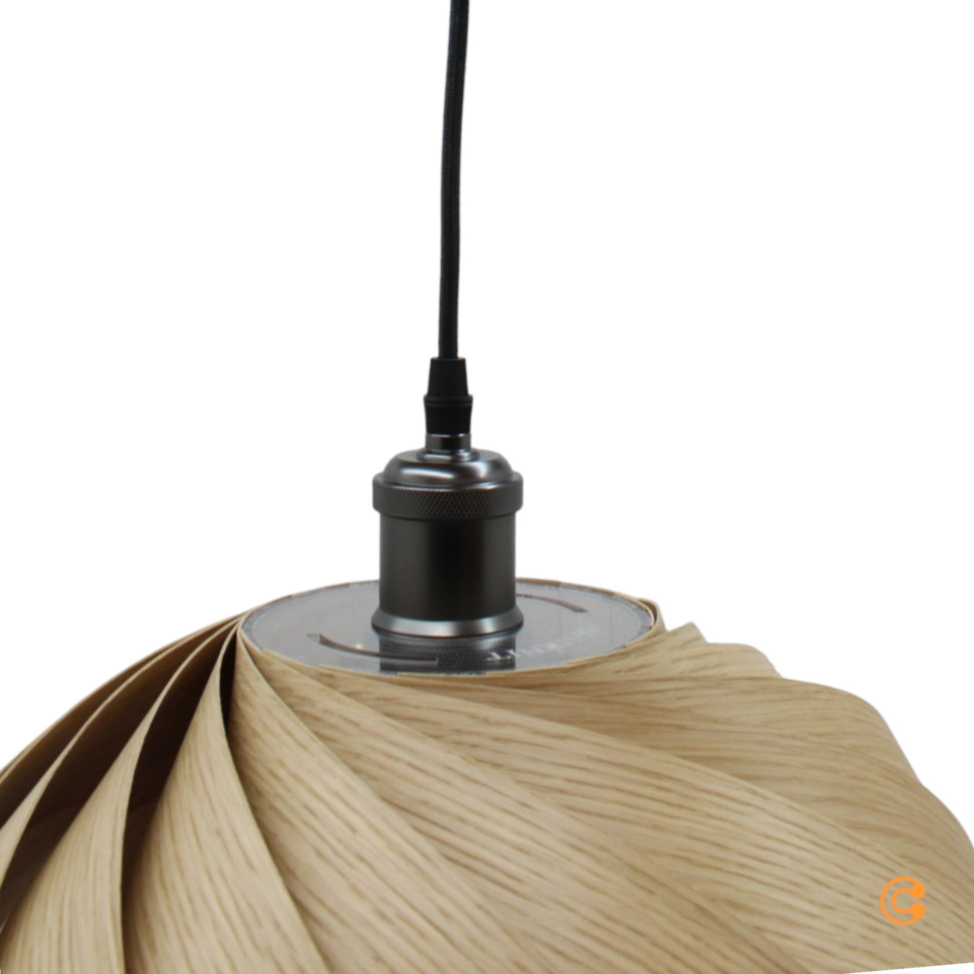 Gofurnit Pendellampe Hängelampe Eiche Mela Leuchte E27 Fassung 35 cm - 4260763610250