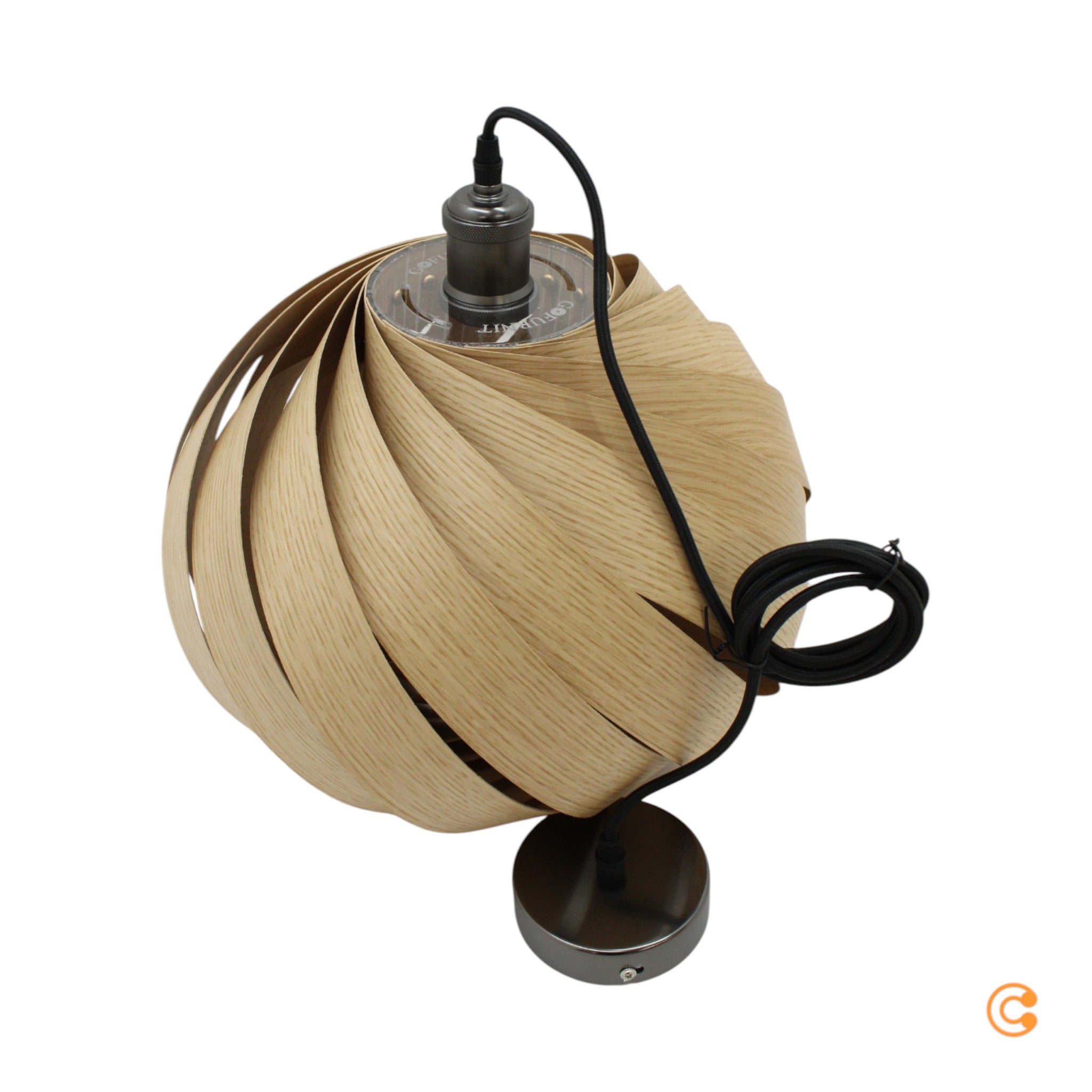 Gofurnit Pendellampe Hängelampe Eiche Mela Leuchte E27 Fassung 35 cm - 4260763610250