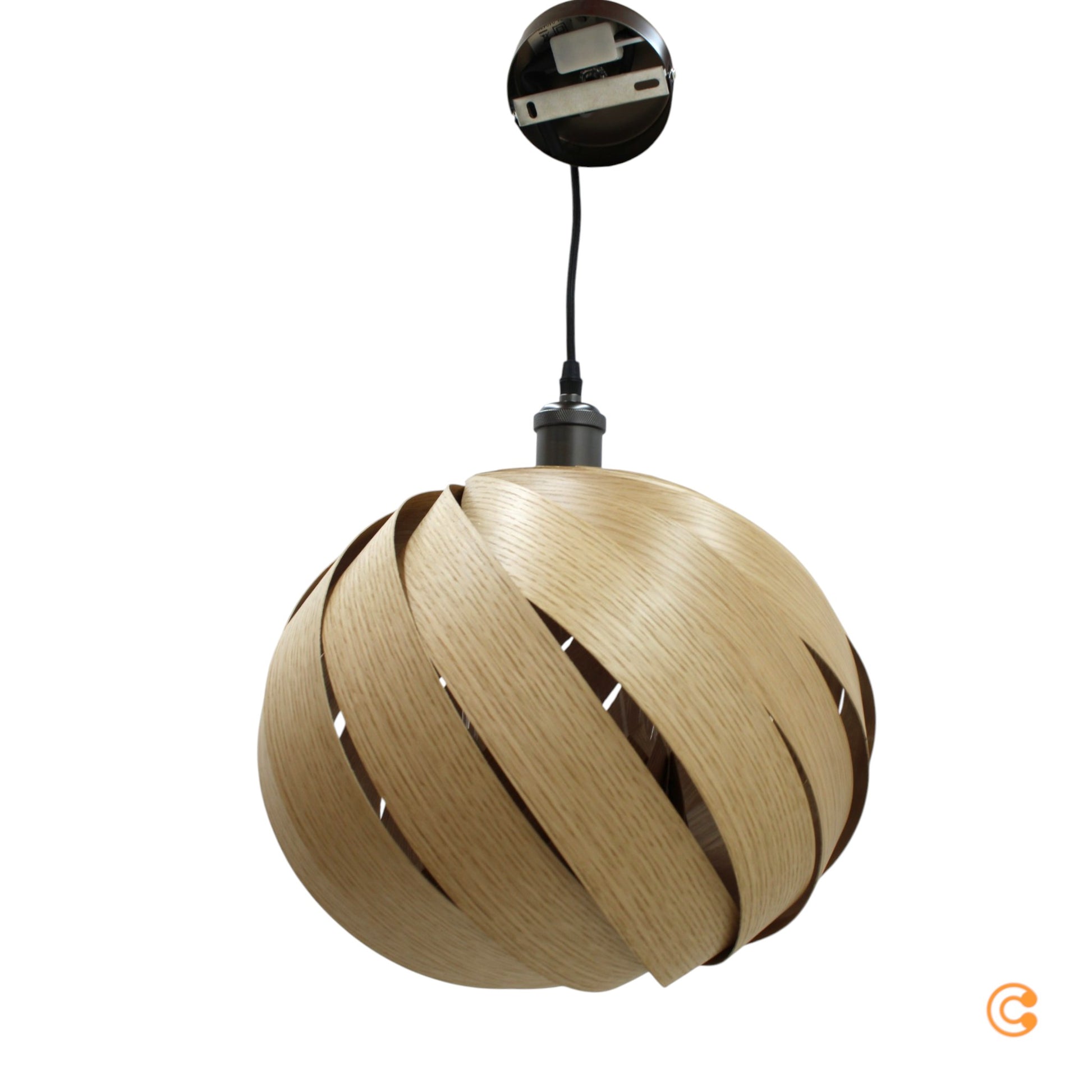 Gofurnit Pendellampe Hängelampe Eiche Mela Leuchte E27 Fassung 35 cm - 4260763610250