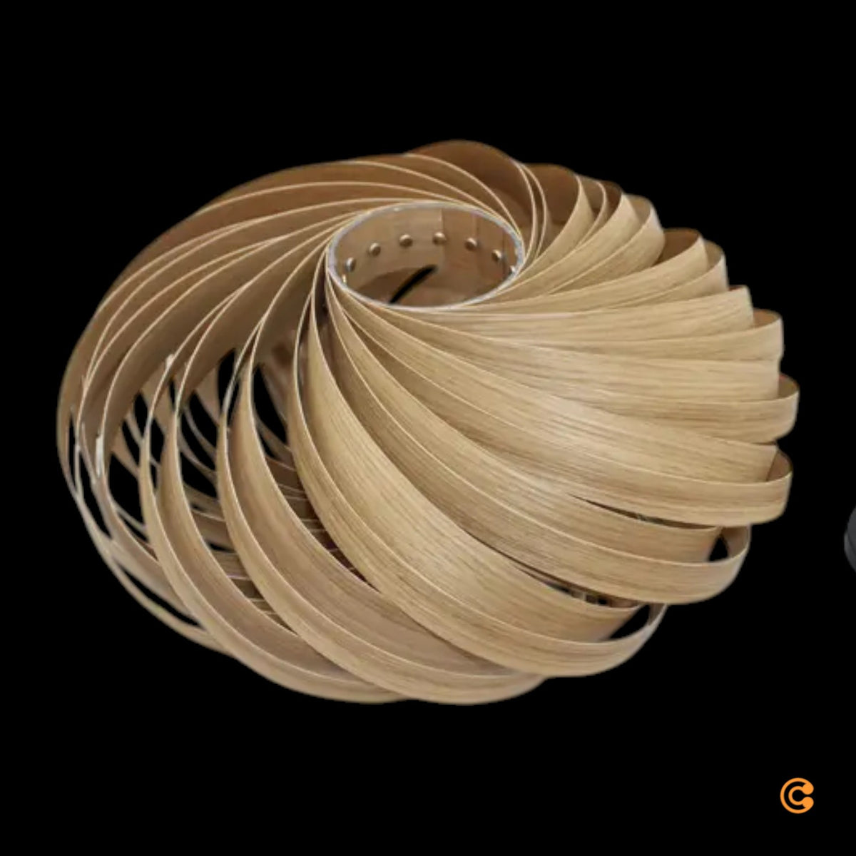 Gofurnit Veneria Wandleuchte Eiche 50 cm handgefertigt E27 Porzellan - 1536146