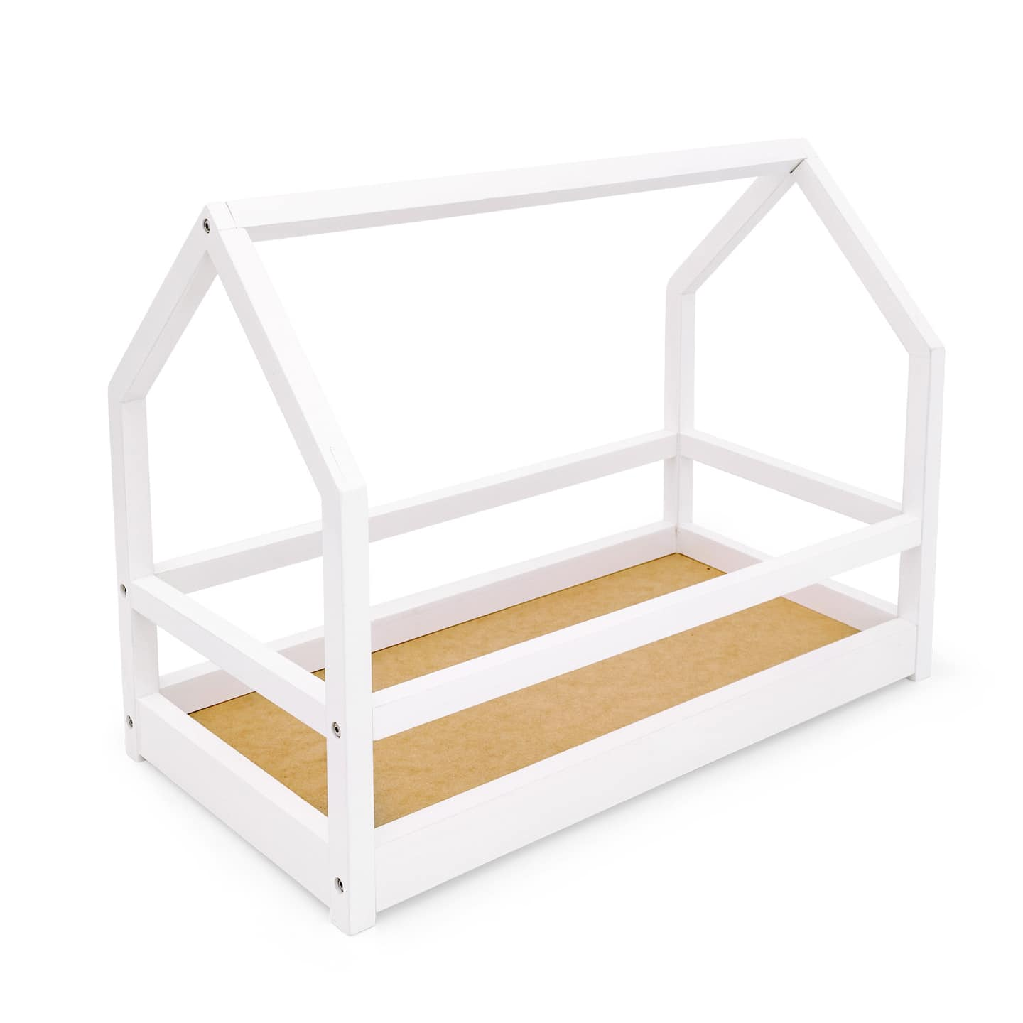 B-Ware Goki Puppenbett Kinderbett Giebeldach Weiß Holz Puppenmöbel Zubehör Dach936 - 4013594515207