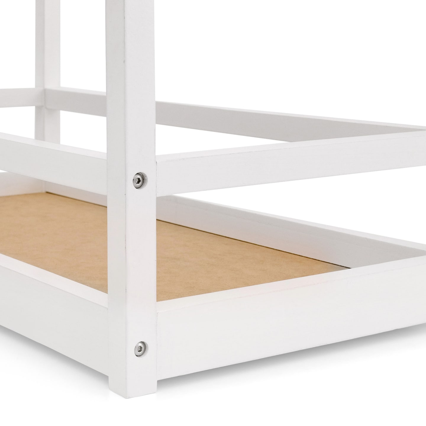 B-Ware Goki Puppenbett Kinderbett Giebeldach Weiß Holz Puppenmöbel Zubehör Dach936 - 4013594515207