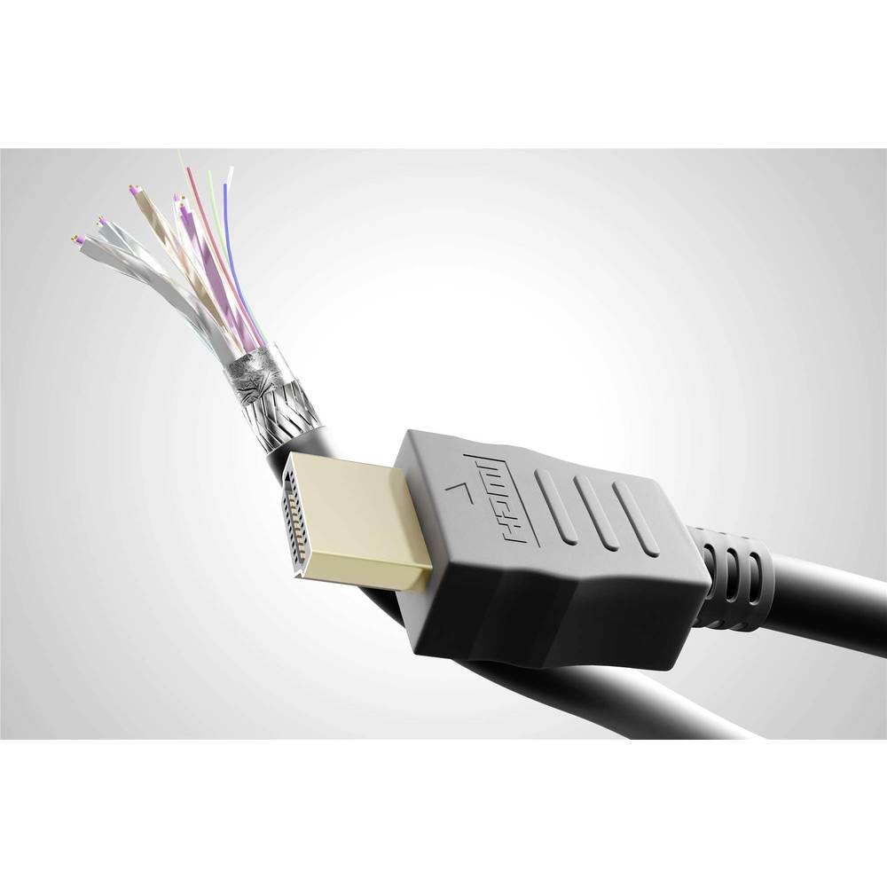 Goobay 38523 HDMI High Speed Kabel Ethernet / UHD 4K 60Hz Monitorkabel / 4,95 - 4040849385230