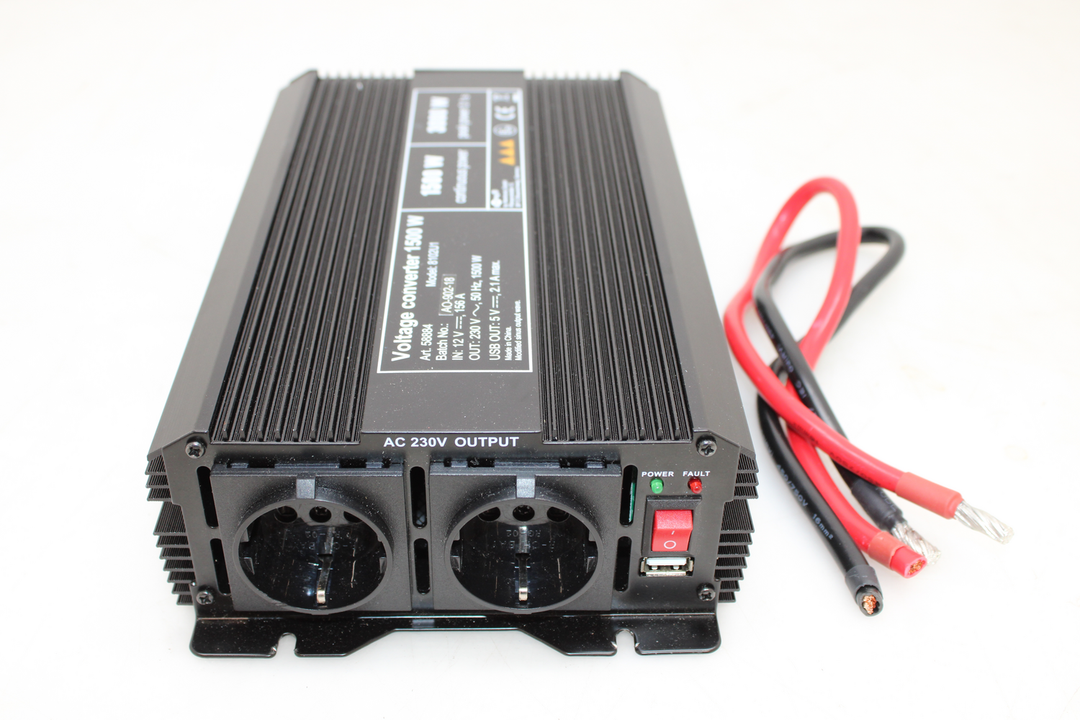 Goobay Wechselrichter Wandler Spw It 1500 W 12 V/Dc   230 V/Ac, 5 V/Dc D-Ware - 4040849588846