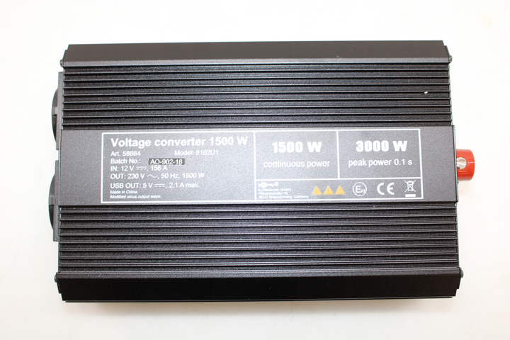 Goobay Wechselrichter Wandler Spw It 1500 W 12 V/Dc   230 V/Ac, 5 V/Dc D-Ware - 4040849588846