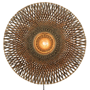 B-Ware Good & Mojo Bali Wandleuchte Wandleuchte Wandlicht Bilderlampe Aus Bambus ø 87 C