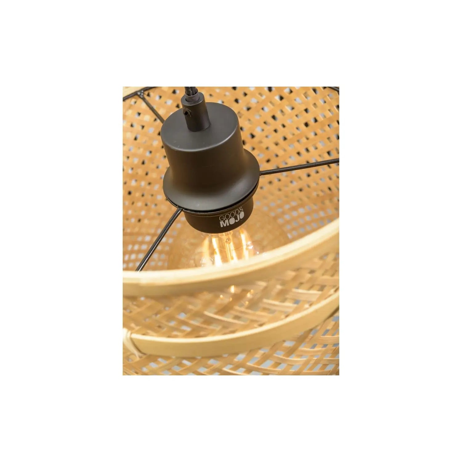 B-Ware Good Mojo Stehlampe Stehleuchte Schwarz Bhutan Bambus Standlampe E27 Led 176 Cm - 8716248084109