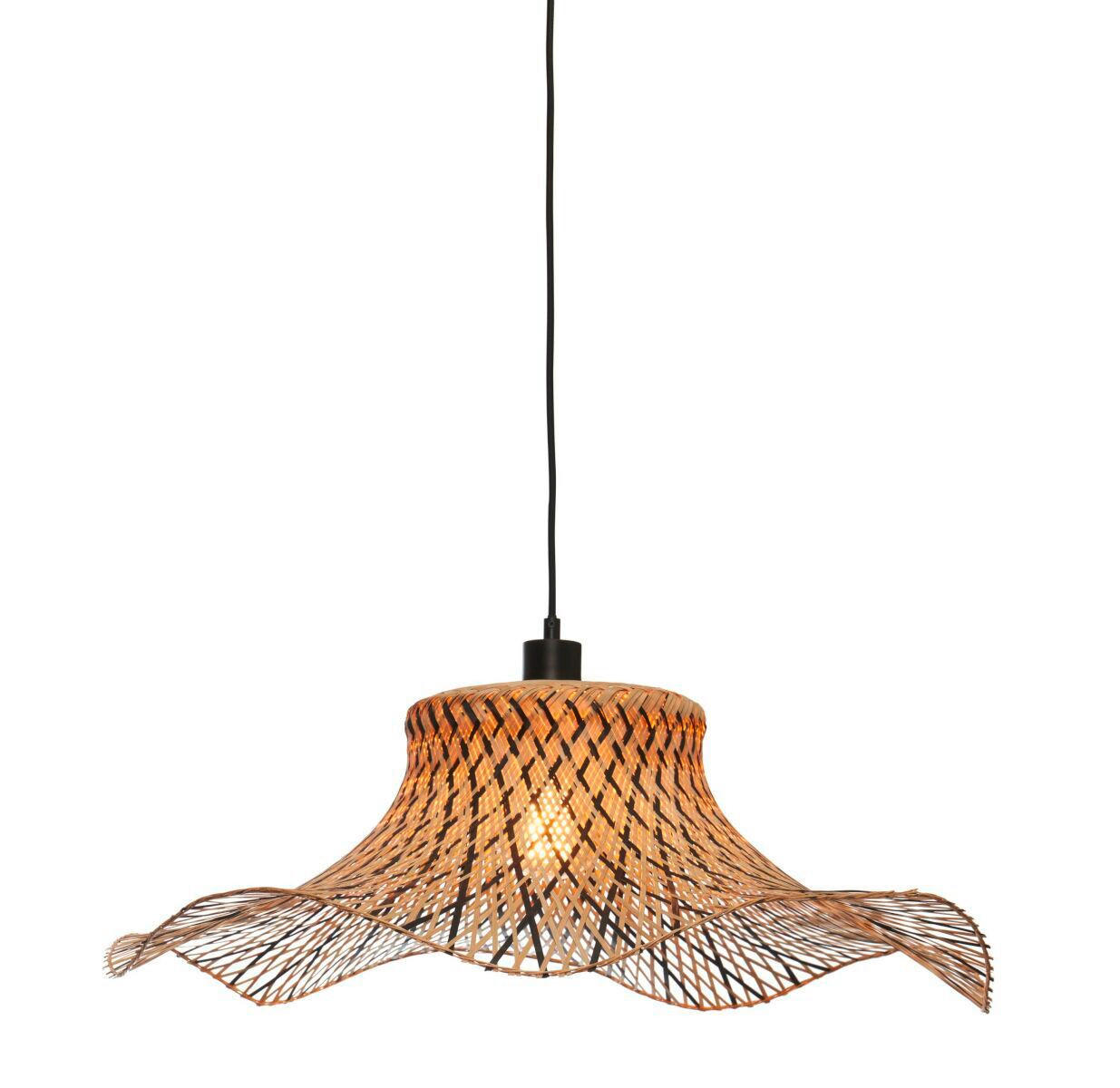 B-Ware Good & Mojo Hängelampe Pendelleuchte Lampe Ibiza ø 65 Cm Schwarz Natur - 8716248090339
