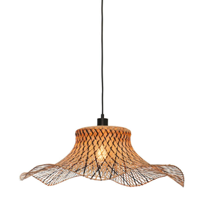B-Ware Good & Mojo Hängelampe Pendelleuchte Lampe Ibiza ø 65 Cm Schwarz Natur