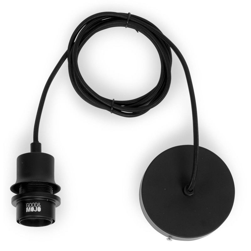 B-Ware Good&Mojo Hängeleuchte Pendelleuchte Iguazu Natur Schwarz Schirm ø60x25  - 8716248085878