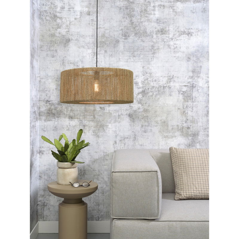 B-Ware Good&Mojo Hängeleuchte Pendelleuchte Iguazu Natur Schwarz Schirm ø60x25  - 8716248085878