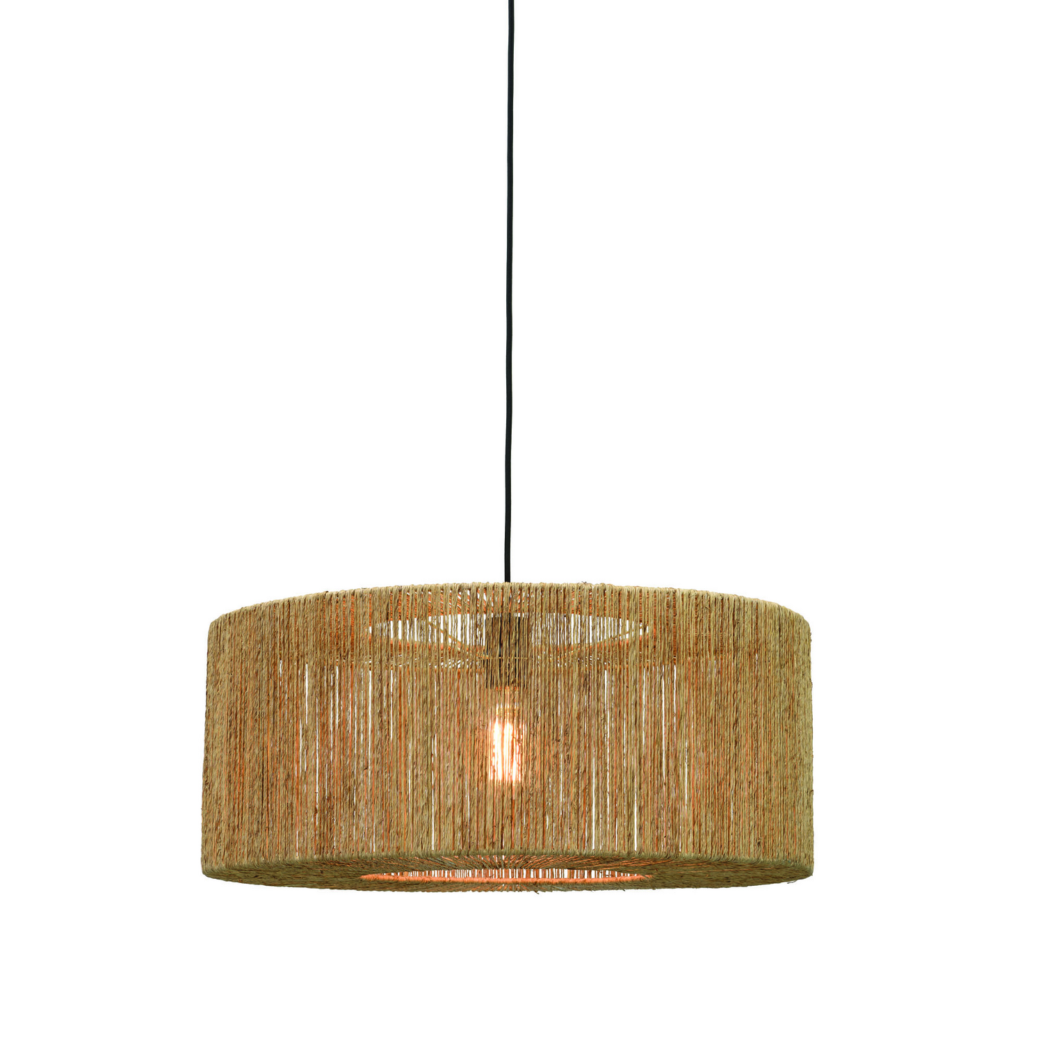 B-Ware Good&Mojo Hängeleuchte Pendelleuchte Iguazu Natur Schwarz Schirm ø60x25  - 8716248085878