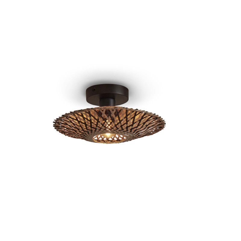 Good & Mojo Kalimantan Decke Hängeleuchte Lampe ø 30cm Schwarz Natur Esszimmer B-Ware