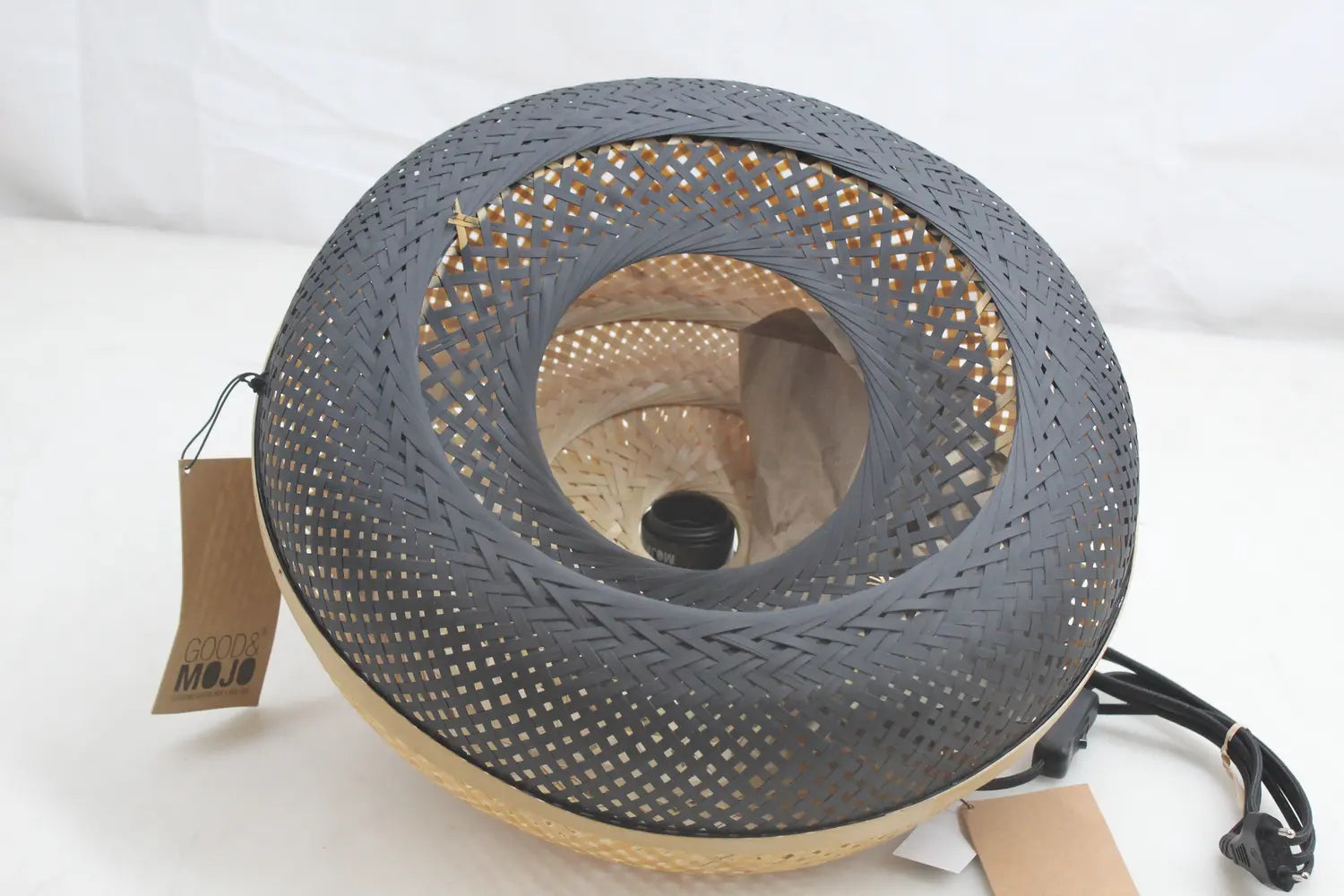 C-Ware Good & Mojo Palawan Wandleuchte Wandlampe Schwarz Creme Siehe Text/Foto - 8716248086110