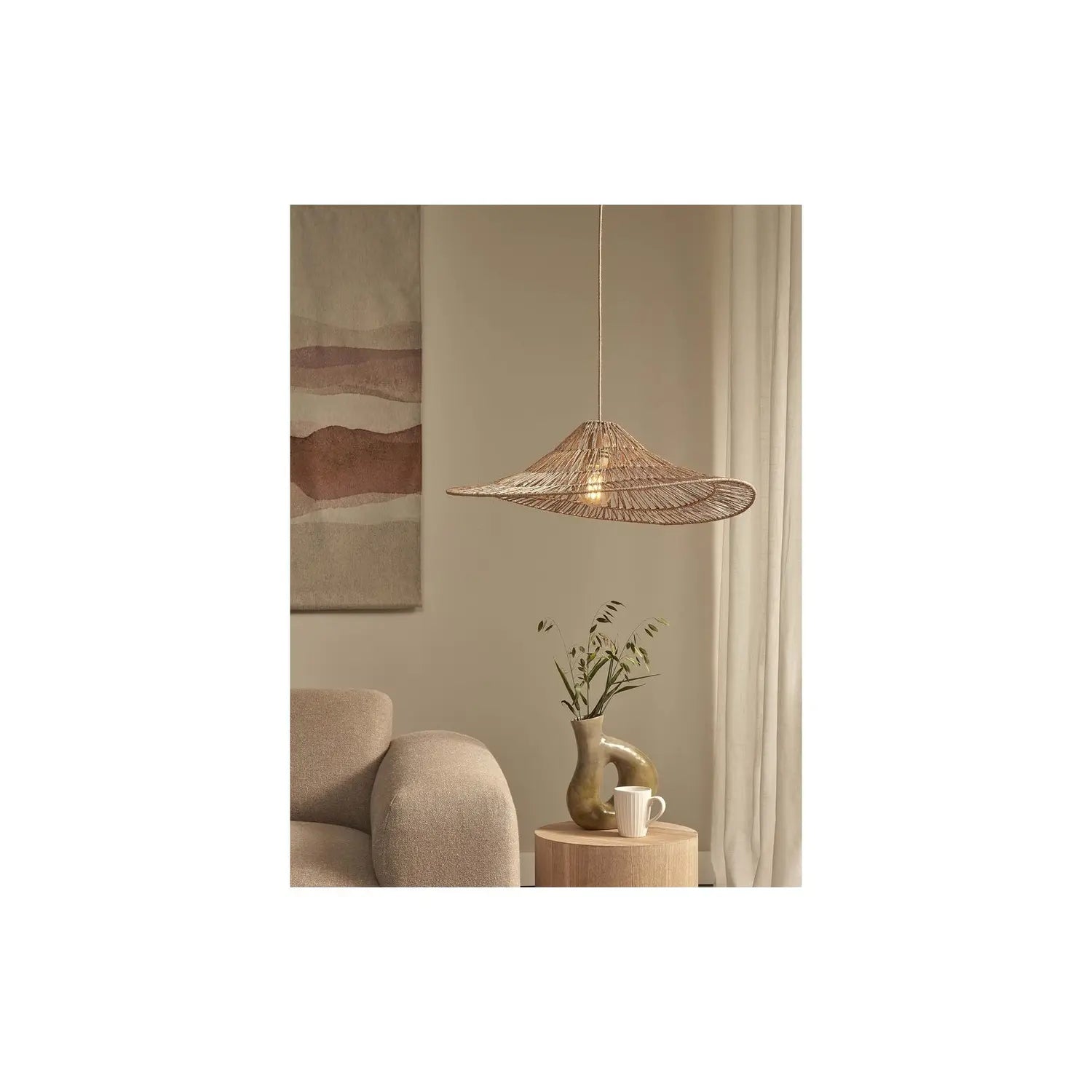 B-Ware Good Mojo Pendelleuchte Hängelampe Cuzco Jute Gelb Lampe Leuchte Deckenlampe - 8716248095495