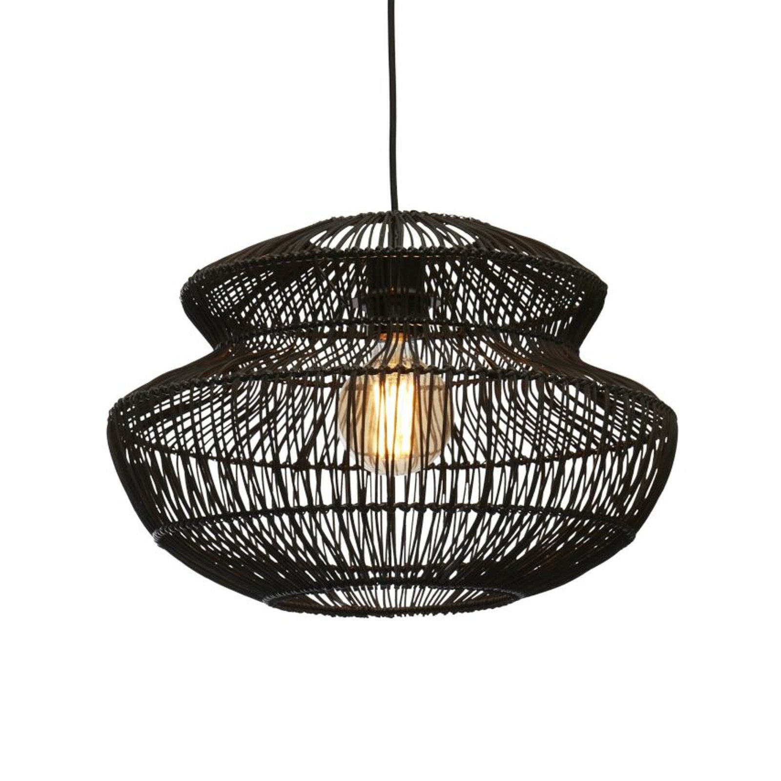 GOOD & MOJO Zanzibar Hängeleuchte Pendelleuchte Lampe schwarz 40x30cm - 8716248093989