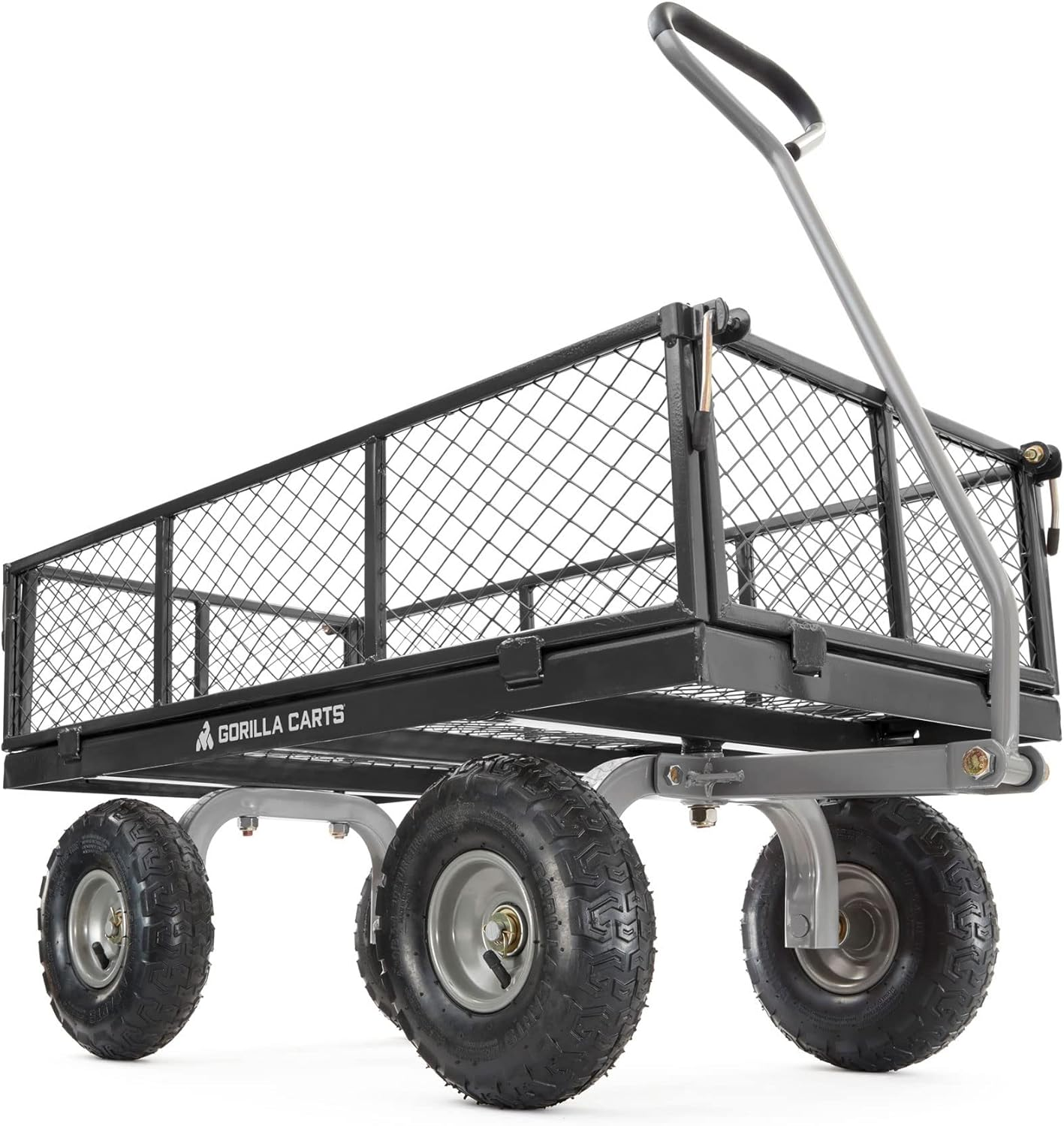 B-Ware Gorilla Carts Stahl Allzweckwagen Gartenwagen Transportwagen Bollerwagen Schwarz - 722571013851